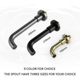 Bagnolux Black Chrome Rose Gold Brushed Polished Brass Single Handle Hot Cold Water Wall Mounted Embedded Bathroom Basin Faucet