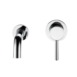Bagnolux Black Chrome Rose Gold Brushed Polished Brass Single Handle Hot Cold Water Wall Mounted Embedded Bathroom Basin Faucet