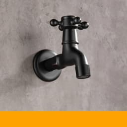 ZGRK Brass Black Faucet Bathroom Washing Machine Faucet Mop Taps Toilet Corner Faucet Tap Garden Outdoor Mixer Double Using