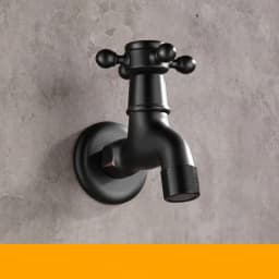 ZGRK Brass Black Faucet Bathroom Washing Machine Faucet Mop Taps Toilet Corner Faucet Tap Garden Outdoor Mixer Double Using