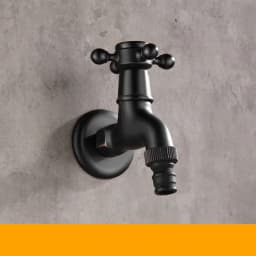 ZGRK Brass Black Faucet Bathroom Washing Machine Faucet Mop Taps Toilet Corner Faucet Tap Garden Outdoor Mixer Double Using