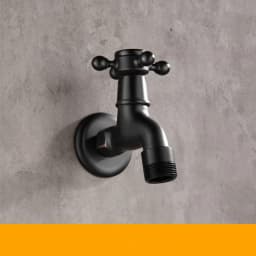 ZGRK Brass Black Faucet Bathroom Washing Machine Faucet Mop Taps Toilet Corner Faucet Tap Garden Outdoor Mixer Double Using