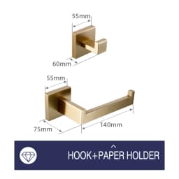 Brushed Gold Bathroom Accessories Set Toilet Brush Holder Toilet Paper Holder Towel Bar Rail Rack Hanger Hook Soap Dish Hardware