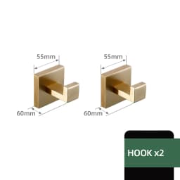 Matte Gold Towel Rack 304 stainless steel Towel Bar Double Towel Shelf Paper Holder Tissue Holder Toilet Brush Holder