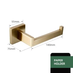 Matte Gold Towel Rack 304 stainless steel Towel Bar Double Towel Shelf Paper Holder Tissue Holder Toilet Brush Holder