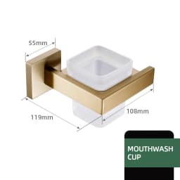 Matte Gold Towel Rack 304 stainless steel Towel Bar Double Towel Shelf Paper Holder Tissue Holder Toilet Brush Holder