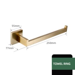 Matte Gold Towel Rack 304 stainless steel Towel Bar Double Towel Shelf Paper Holder Tissue Holder Toilet Brush Holder
