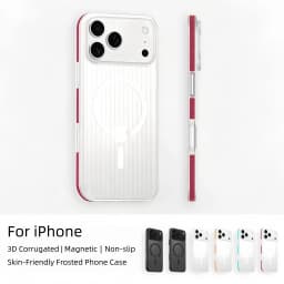 3D Corrugated For Magsafe Magnetic Phone Case For iPhone 18 17 Air 16 E 15 14 13 12 Pro Max Plus Non-slip Hard Matte Clear Cover
