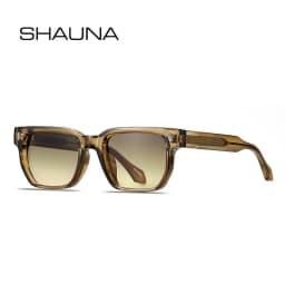 SHAUNA Retro Rivet Rectangle Sunglasses UV400 Sun Glasses