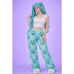 2026 Summer Miku Cartoon Full Over Print Adult Kids Pajama Pants Flannel Quick-dry Comfy Lightweight Casual Pants Kawaii Pants