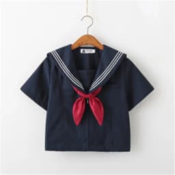 Navy blue JK uniform Autumn Summer Short/long Sleeve Japanese School Uniforms For Girls Sailor Pleated Skirt JK Sets Uniform
