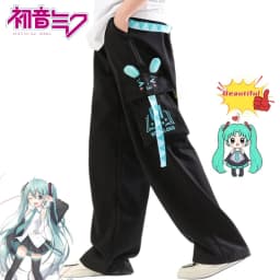 Cute Hatsune Miku Summer Multifunctional Comfortable Straight Overalls Cartoon Anime Fashionable Comfortable Casual Pants