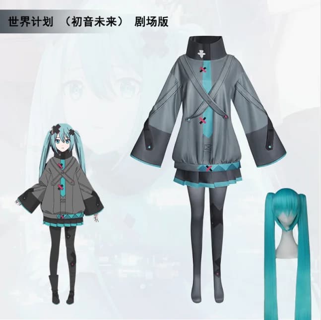 Anime Miku Movie Cosplay Anime Project Sekai Colorful Stage Sad Miku Cosplay Hoodies Halloween Party for Women Cosplay Costume