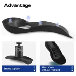 Arch Support Insoles for Shoes, Comfort Shoe Sole Pads, Shock Absorption Shoe Inserts, Unisex Foot Care Insoles, 1 Pair New