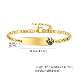 Customized Name Baby Flower Baby Bracelet, 18K Gold Plated Flower ID Bar for Kids Child, Waterproof Tarnish-Free Birthday Gift