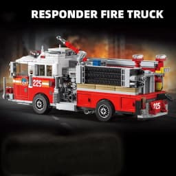 Urban Rescue American Fire Truck Model Building Block Kit Firefighters' Firefighting Vehicles Bricks Toy Kids Education Gifts