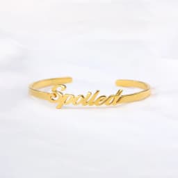 Custom Cute Baby Child Name Bangles Hand Jewelry Stainless Steel Gold Color Nameplate Cuff Bangles Best Gifts For Kids