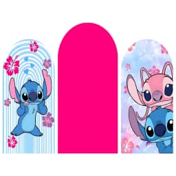 Arch Pink Blue Alien Monsters Background Kids Birthday Party Backdrop Polyester Arch Banner Photography Props