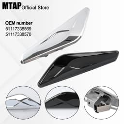 Fender Emblem Trim For BMW X3 F25/X4 F26 2009-2017 Side Marker Finisher Glossy Trim Side Fender Badge 51117338569 51117338570