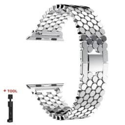 Stainless Steel Band for Apple Watch Ultra 2 Band 45mm 42mm 40mm 41mm 44mm Metal Strap for IWatch Series 9 8 7 6 SE 5 4 Bracelet