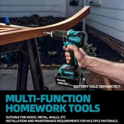Makita DDF487 10mm Brushless 18V 3.0Ah Li-ion Cordless Drill, High Torque Electric Screwdriver With Makita 18V Battery