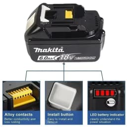 100% Original Makita 18V 6.0 Rechargeable LithiumBattery with LED Indicator High Capacity for Makita Cordles Power Tool Battery