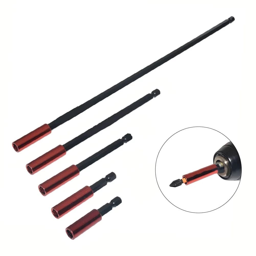 Quick Change Screwdriver Bit Extension Rod 1/4 Inch Hex Shank Magnetic Holder For Power Drill Hard To Reach Fasteners 50-300mm