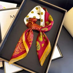 Scarf Designer Hijab Silk Women's Shawl Wraps Bandana Headband Ribbon Headscarf Neckerchief Handkerchief Luxury Brands Femme