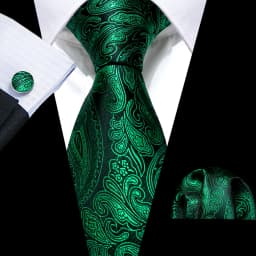 Designer Tie for Mens Gold Silver Paisley Necktie Pocket Square Cufflinks Set Wedding Gift Elegant Corbatas 6235