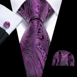 Designer Tie for Mens Gold Silver Paisley Necktie Pocket Square Cufflinks Set Wedding Gift Elegant Corbatas 6235