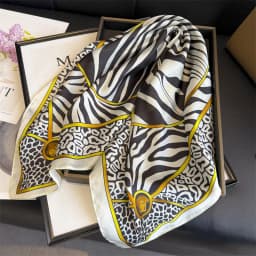 Scarf Fashion Silk Hijab Square Shawl Wraps Bandana Headband Neckerchief Hair Bands Designer Luxury Foulards Femme Ribbon