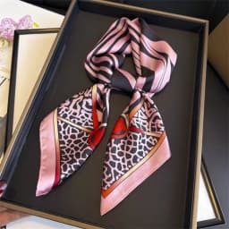 Scarf Fashion Silk Hijab Square Shawl Wraps Bandana Headband Neckerchief Hair Bands Designer Luxury Foulards Femme Ribbon