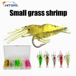 10PCS Fishing Lure 4cm 1.5g Artificial Silicone Wobbler Biomimetic False Shrimp Soft Bait with Hook For Carp Fishing Accessories