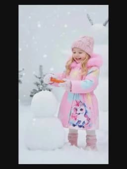 Children's Coat Girls Long Outerwear Winter Autumn Cotton Clothes Girls Pink Unicorn padded Coats Big Thicken Warm Child Jacket