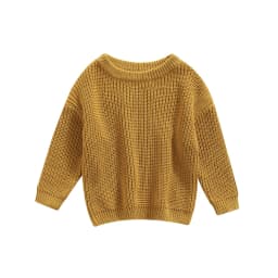 Autumn Winter Newborn Baby Girl Boy Knitted Long Sleeve Sweater Solid Loose Pullover Casual Tops Children Sweater Kids Clothes