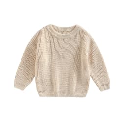 Autumn Winter Newborn Baby Girl Boy Knitted Long Sleeve Sweater Solid Loose Pullover Casual Tops Children Sweater Kids Clothes