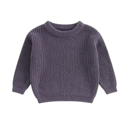 Autumn Winter Newborn Baby Girl Boy Knitted Long Sleeve Sweater Solid Loose Pullover Casual Tops Children Sweater Kids Clothes