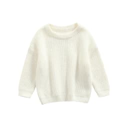 Autumn Winter Newborn Baby Girl Boy Knitted Long Sleeve Sweater Solid Loose Pullover Casual Tops Children Sweater Kids Clothes