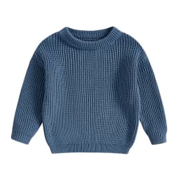 Autumn Winter Newborn Baby Girl Boy Knitted Long Sleeve Sweater Solid Loose Pullover Casual Tops Children Sweater Kids Clothes