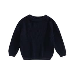Autumn Winter Newborn Baby Girl Boy Knitted Long Sleeve Sweater Solid Loose Pullover Casual Tops Children Sweater Kids Clothes