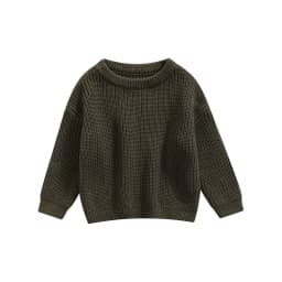 Autumn Winter Newborn Baby Girl Boy Knitted Long Sleeve Sweater Solid Loose Pullover Casual Tops Children Sweater Kids Clothes