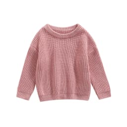 Autumn Winter Newborn Baby Girl Boy Knitted Long Sleeve Sweater Solid Loose Pullover Casual Tops Children Sweater Kids Clothes