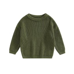 Autumn Winter Newborn Baby Girl Boy Knitted Long Sleeve Sweater Solid Loose Pullover Casual Tops Children Sweater Kids Clothes