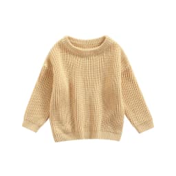 Autumn Winter Newborn Baby Girl Boy Knitted Long Sleeve Sweater Solid Loose Pullover Casual Tops Children Sweater Kids Clothes