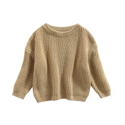 Suefunskry Newborn Baby Girl Boy Knitted Long Sleeve Autumn Winter Sweater Solid Loose Pullover Casual Tops Kids Clothes 3M-5Y