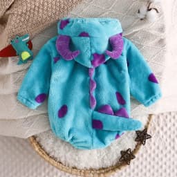 Suefunskry Baby Boys Girls Animal Costume Flannel Rabbit Costume Role Play Hooded Long Sleeve Pajamas Rompers Cosplay Jumpsuits