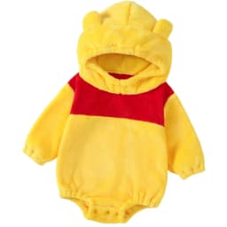 Suefunskry Baby Boys Girls Animal Costume Flannel Rabbit Costume Role Play Hooded Long Sleeve Pajamas Rompers Cosplay Jumpsuits