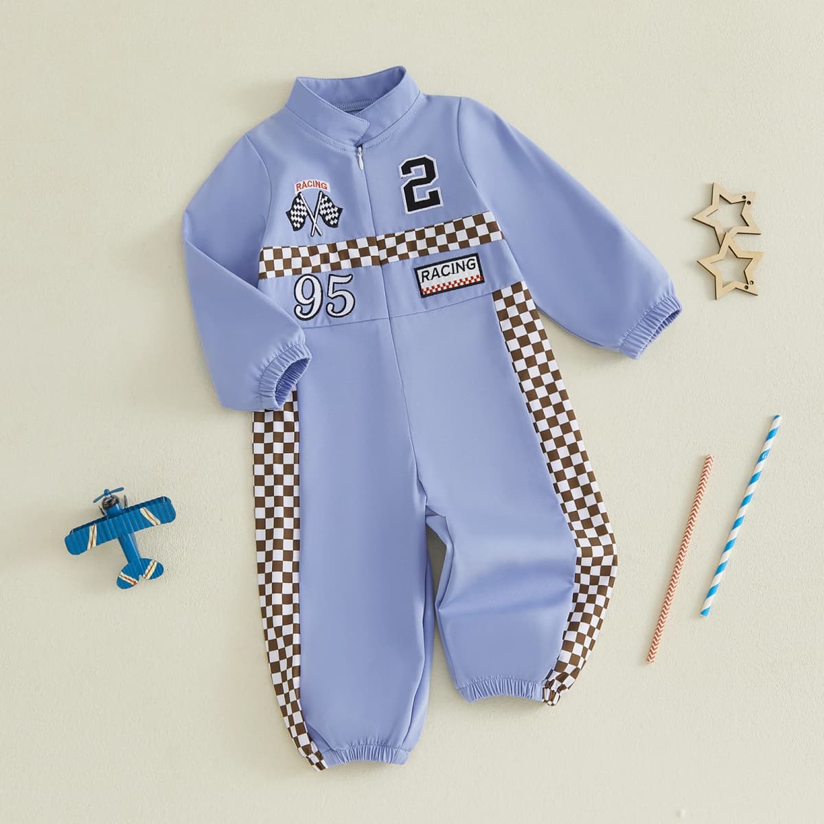 Toddler Baby Boy Girl Race Car Driver Rompers Infant Cotton Costume Long Sleeve Jumpsuits Children Cute Racing Overall Clothes