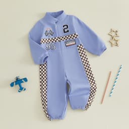 Toddler Baby Boy Girl Race Car Driver Rompers Infant Cotton Costume Long Sleeve Jumpsuits Children Cute Racing Overall Clothes