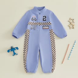 Toddler Baby Boy Girl Race Car Driver Rompers Infant Cotton Costume Long Sleeve Jumpsuits Children Cute Racing Overall Clothes